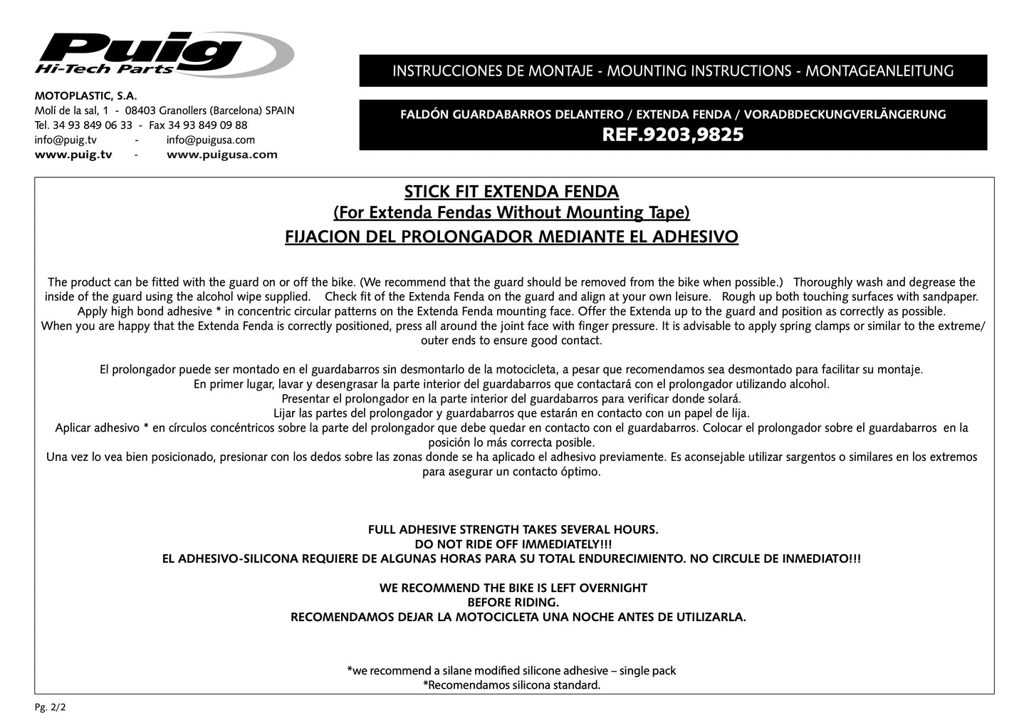 Puig Front fender extension HARLEY DAVIDSON SOFTAIL LOW RIDER S FXLRS 2020-2025