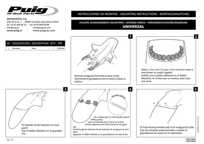 Puig Front Fender Extension Kawasaki Z900 2017-2026 - Adventure Parts