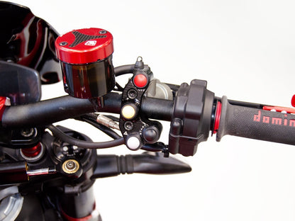 DBK Bracket Brake Pump Brembo Radial With Buttons Integrated Ducati Super Sport 2017-2024 - Adventure Parts