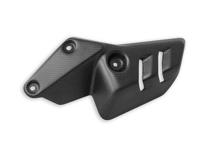 DBK Left Exhaust HEat Shield Matt Carbon Ducati Diavel V4 2023-2025 - Adventure Parts