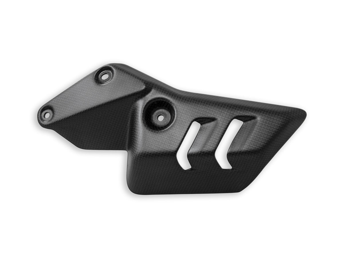 DBK Left Exhaust HEat Shield Matt Carbon Ducati Diavel V4 2023-2025 - Adventure Parts