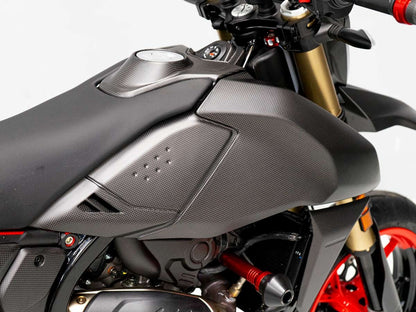 DBK Carbon Fuel Tank Cover Mono Matt Ducati Hypermortard 698 2024-2025 - Adventure Parts