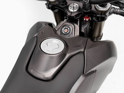 DBK Carbon Fuel Tank Cover Mono Matt Ducati Hypermortard 698 2024-2025 - Adventure Parts