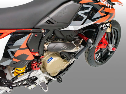 DBK Carbon Heat Guard Matt Ducati Hypermotard 698 Mono 2024-2025 - Adventure Parts