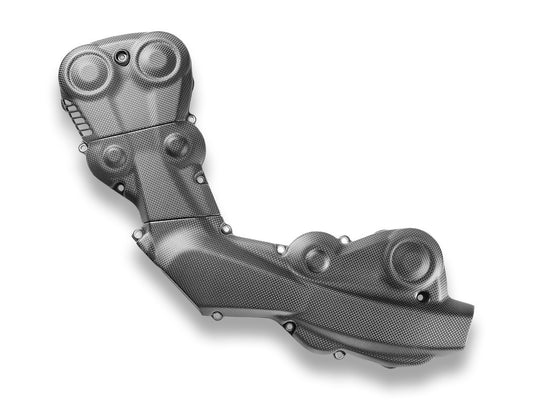 DBK Carbon Belt Covers Matt Ducati Hypermotard 950 2019-2025 - Adventure Parts