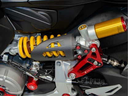 DBK Carbon Rear Shock Absorber Cover Ducati Panigale 2012-2024 - Adventure Parts