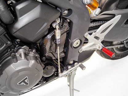 DBK Glossy Carbon Sprocket Cover Triumph Speed Triple 1200 2021-2025