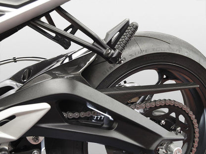 DBK Glossy Carbon Rear Hugger Triumph Street Triple 765 2017-2025 - Adventure Parts