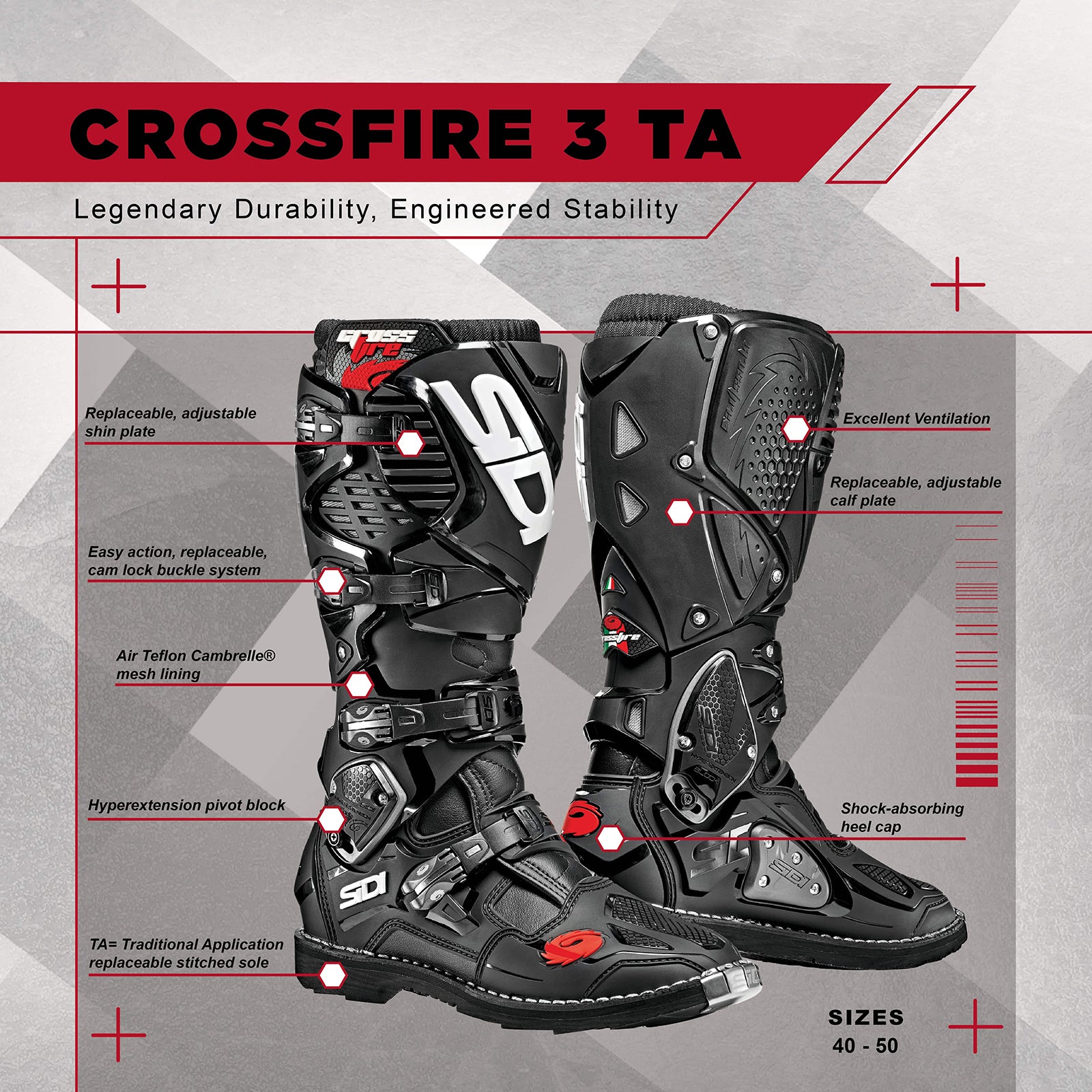 SIDI Crossfire 3 TA Motorcycle Boots - Adventure Parts