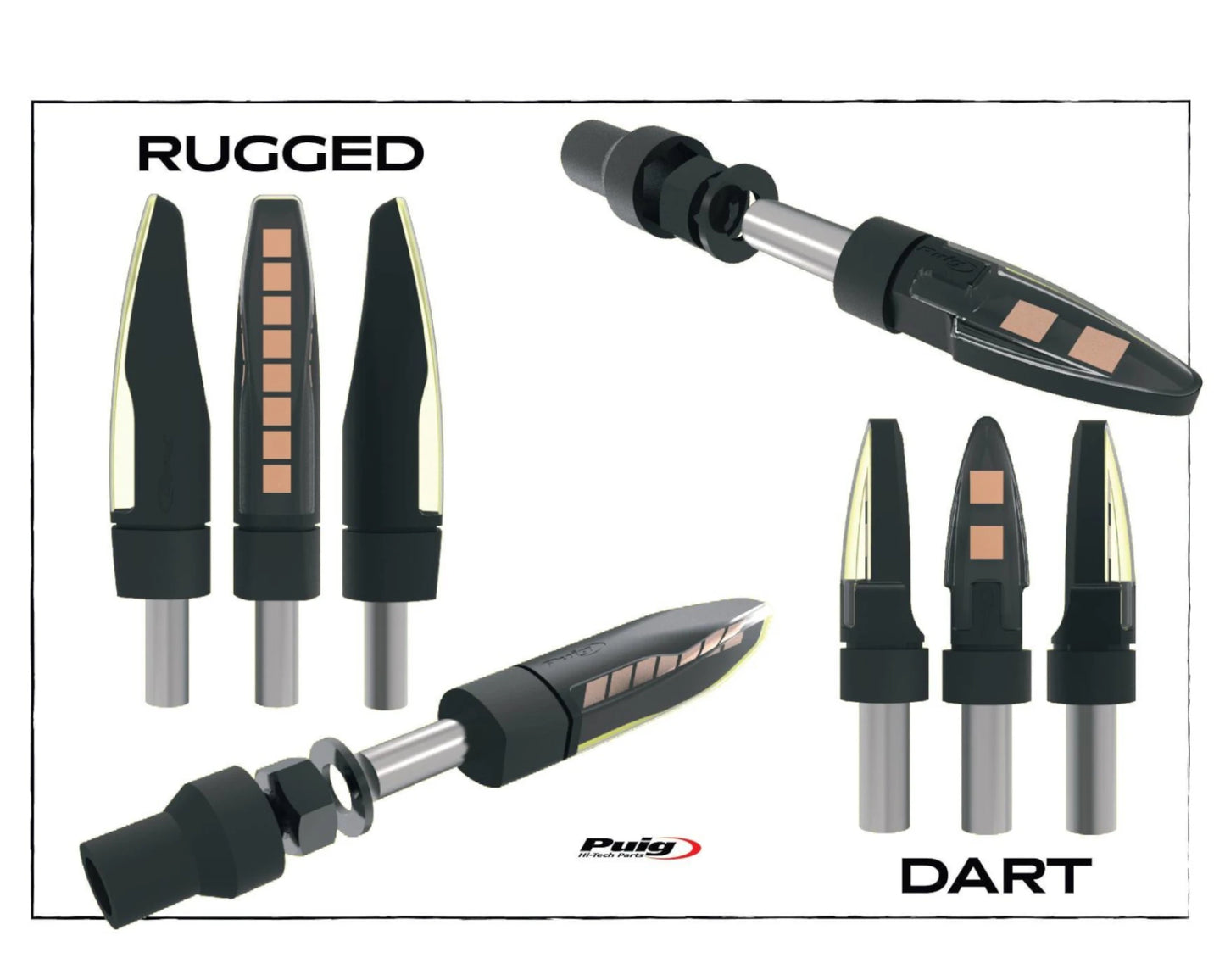 Puig Dart LED Turn Signal Lights (Sold in Pairs)