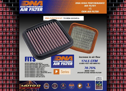 DNA High Performance Air Filter Ducati Diavel / XDiavel 1260 - Adventure Parts