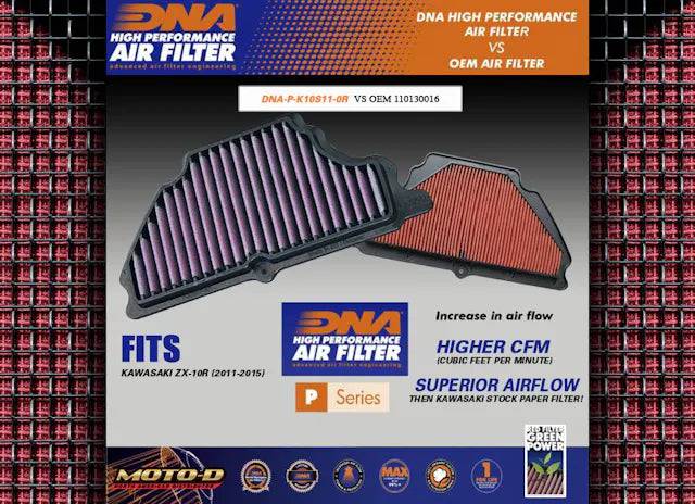DNA High Performance Air Filter Kawasaki Ninja ZX-10R 2011-2015 - Adventure Parts