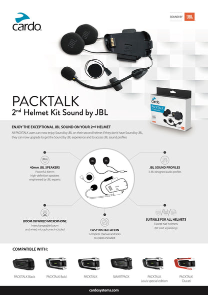 Cardo Packtalk 2nd Helmet JBL Kit