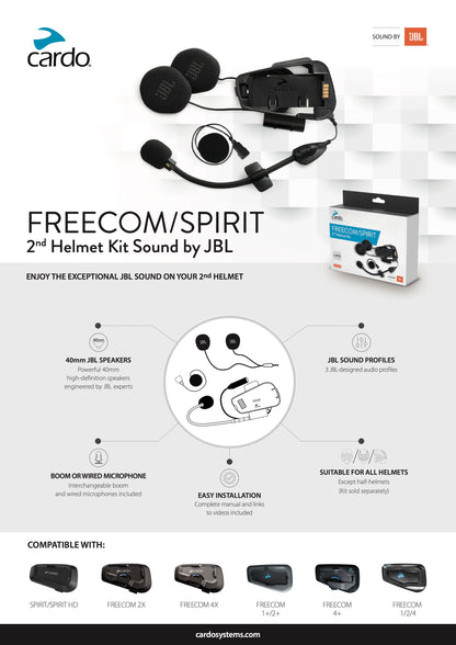 Cardo Freecom/Spirit 2nd Helmet JBL Kit