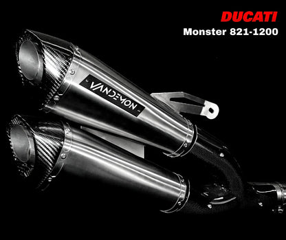 Vandemon Full Titanium Exhaust System Ducati Monster 821 & 1200-1200S 2014-2020