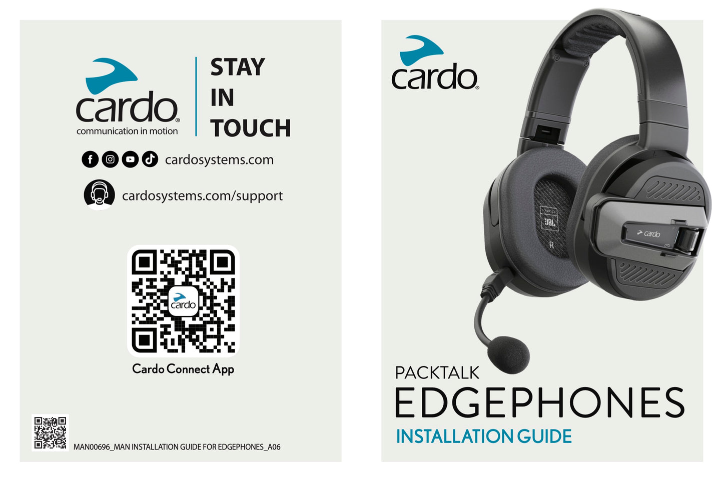 Cardo Packtalk Edgephones ORV Bluetooth Communication System