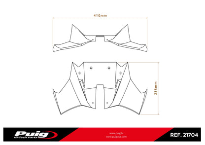 Puig Downforce Naked Frontal Spoiler Suzuki GSX-8S 2023-2025 - Adventure Parts