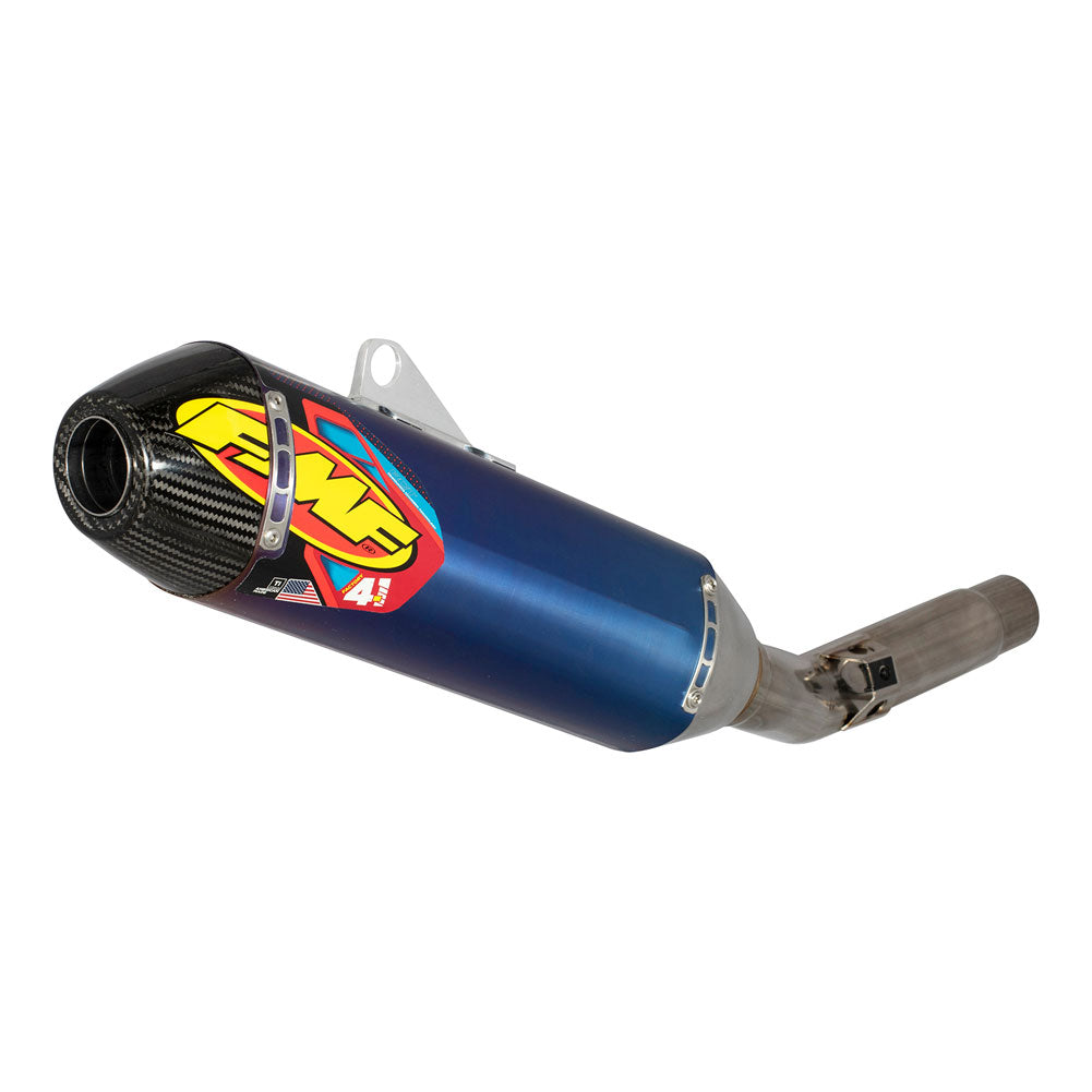 FMF Factory-4.1 Anodized Titanium Silencer Carbon Cap Kawasaki KX450 2019-2023