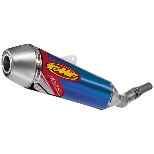 FMF Factory-4.1 Anodized Titanium Silencer With SS Mid-Pipe Anodized Blue Yamaha WR450F/YZ250F 2006-2013