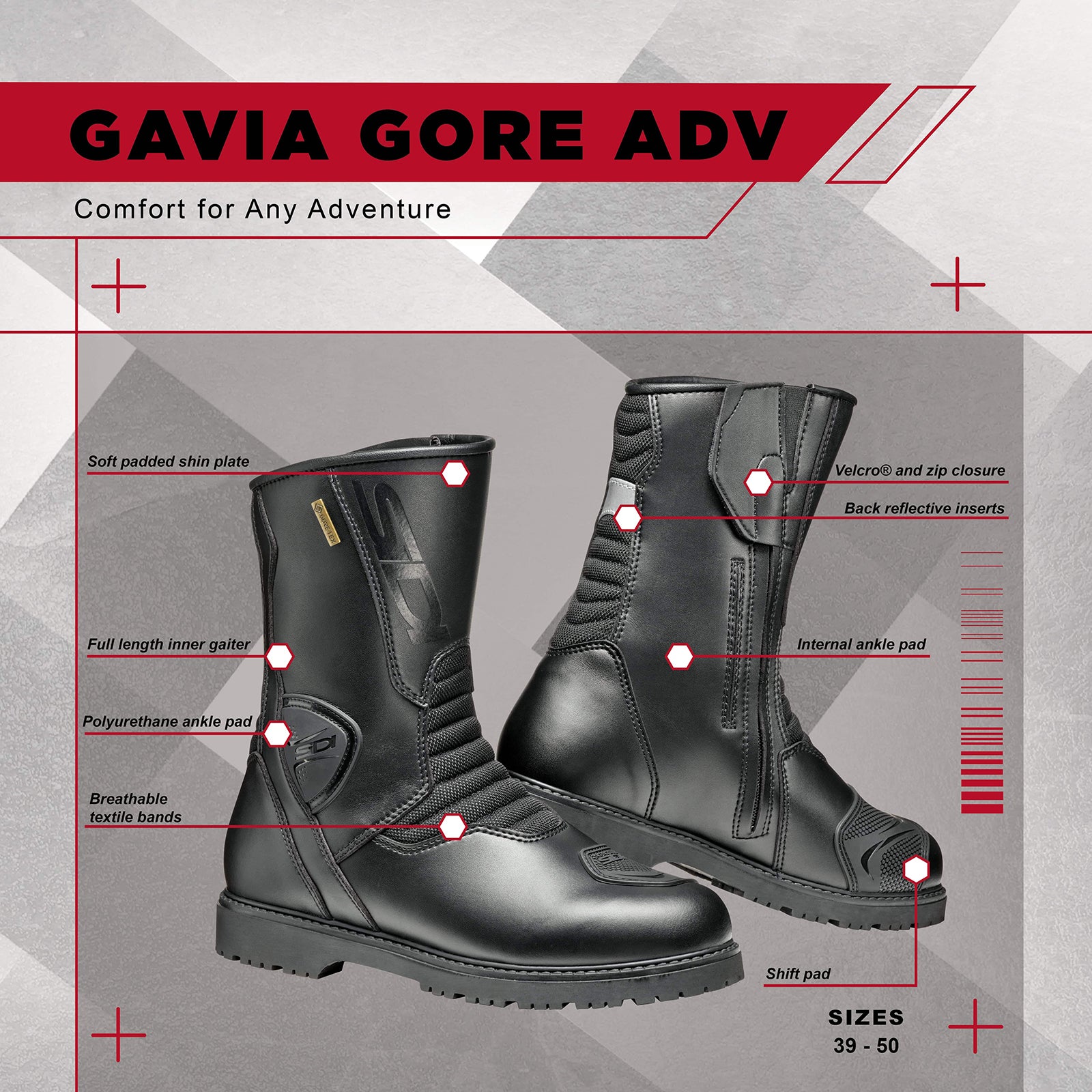 に SIDI Gavia Gore ADV Motorcycle Boots