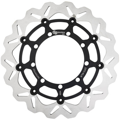 GBrakes Oversized Floating Wave Brake Rotor Kit Front Kawasaki KLR650 2008–2018