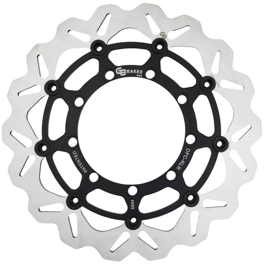 GBrakes Oversized Floating Wave Brake Rotor Kit Front Kawasaki KLR650 2008–2018