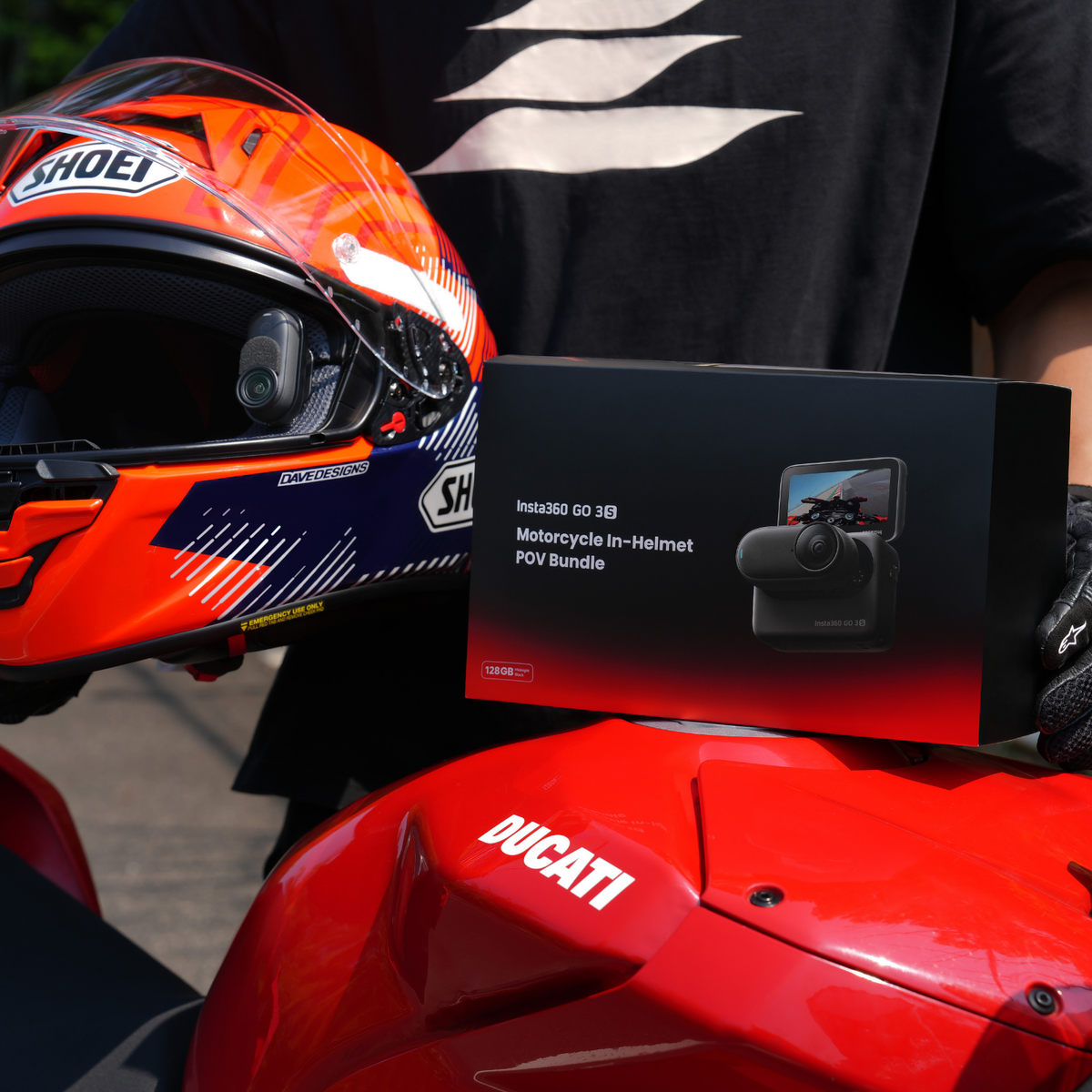 NSTA360 Go 3S Helmet Mount Bundle