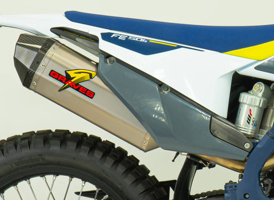 Graves DualSport Titanium Exhaust Husqvarna 350/450/501 FE/FEs 2023-2024 - Adventure Parts