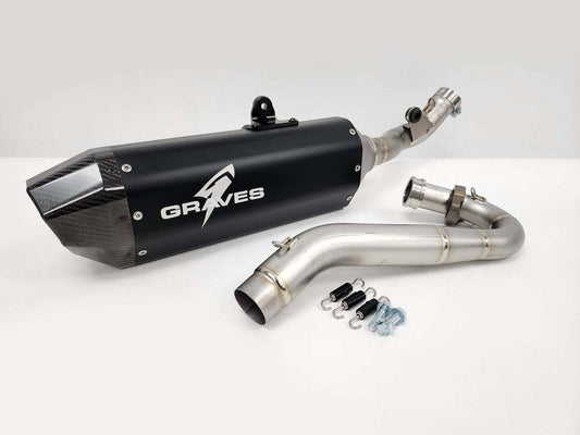 Graves Full Aluminum-Black Exhaust Honda CRF450RL / L / X 2019-2024 - Adventure Parts