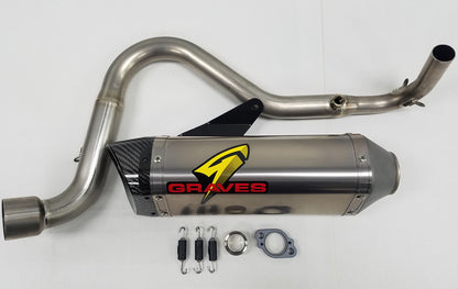 Graves Motorsports Full Titanium Exhaust System Kawasaki ZX125 PRO 2017-2024