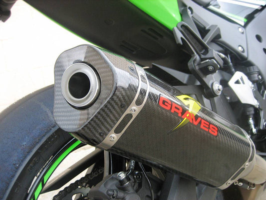 Graves Slip-On Cat-Back Carbon Exhaust Kawasaki Ninja ZX-10R 2016-2024