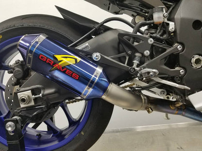 Graves Titanium ElectricK bLUE Cat Eliminator Exhaust Valve Type-R Yamaha R1 2015-2024