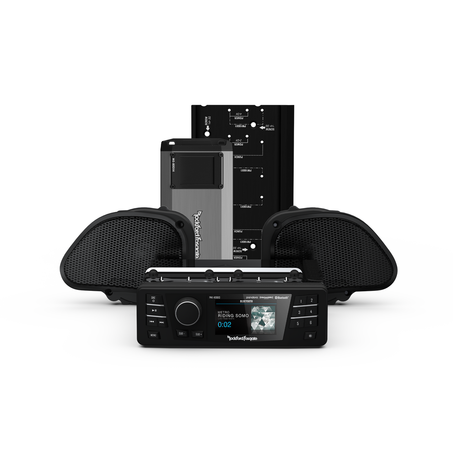 Rockford Fosgate Stage Speaker & Amp Kit Harley-Davidson Road Glide (Gen-3) 1998-2013