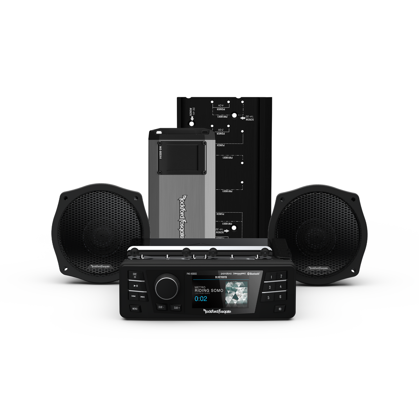 Rockford Fosgate Stage Speaker & Amp Kit Harley-Davidson Street Glide & Electra Glide (Gen-3) 1998-2013