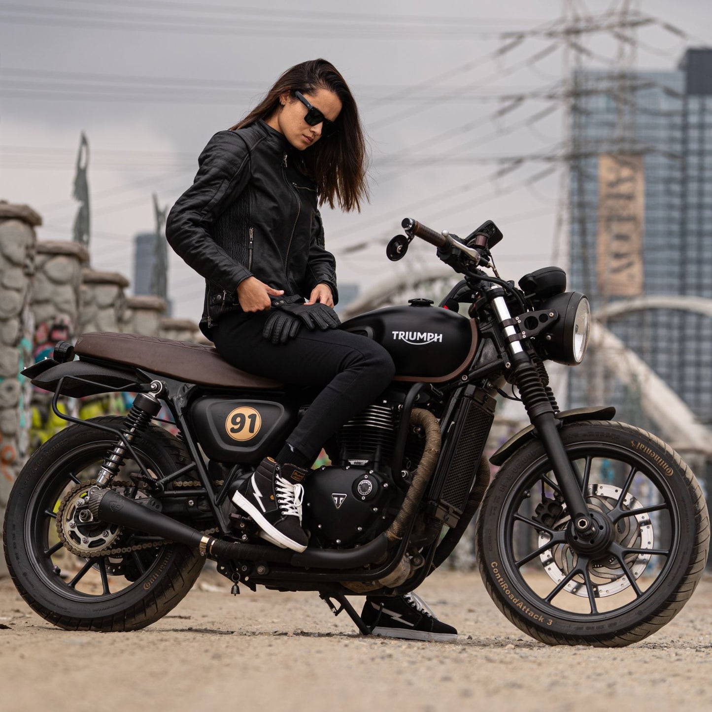 Cortech Hoyden Ladies Leather Motorcycle Jacket - Adventure Parts