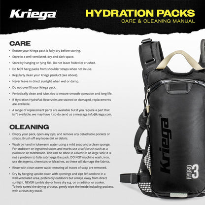 Kriega Hydro-2 Hydration Pack Motorcycle