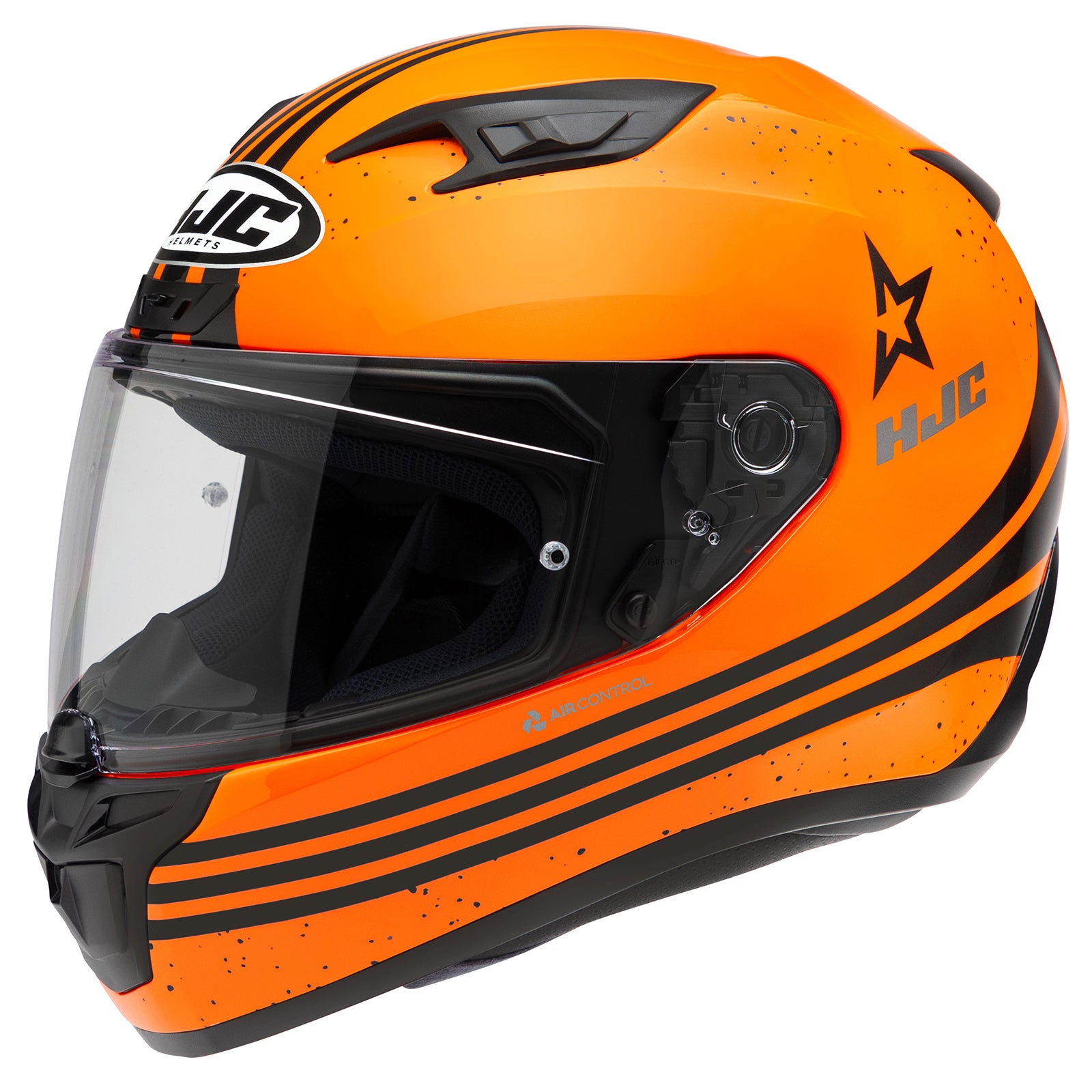 full face orange motorcycle helmet HJC i11 Sub Z-728 Retro Full Face Helmet