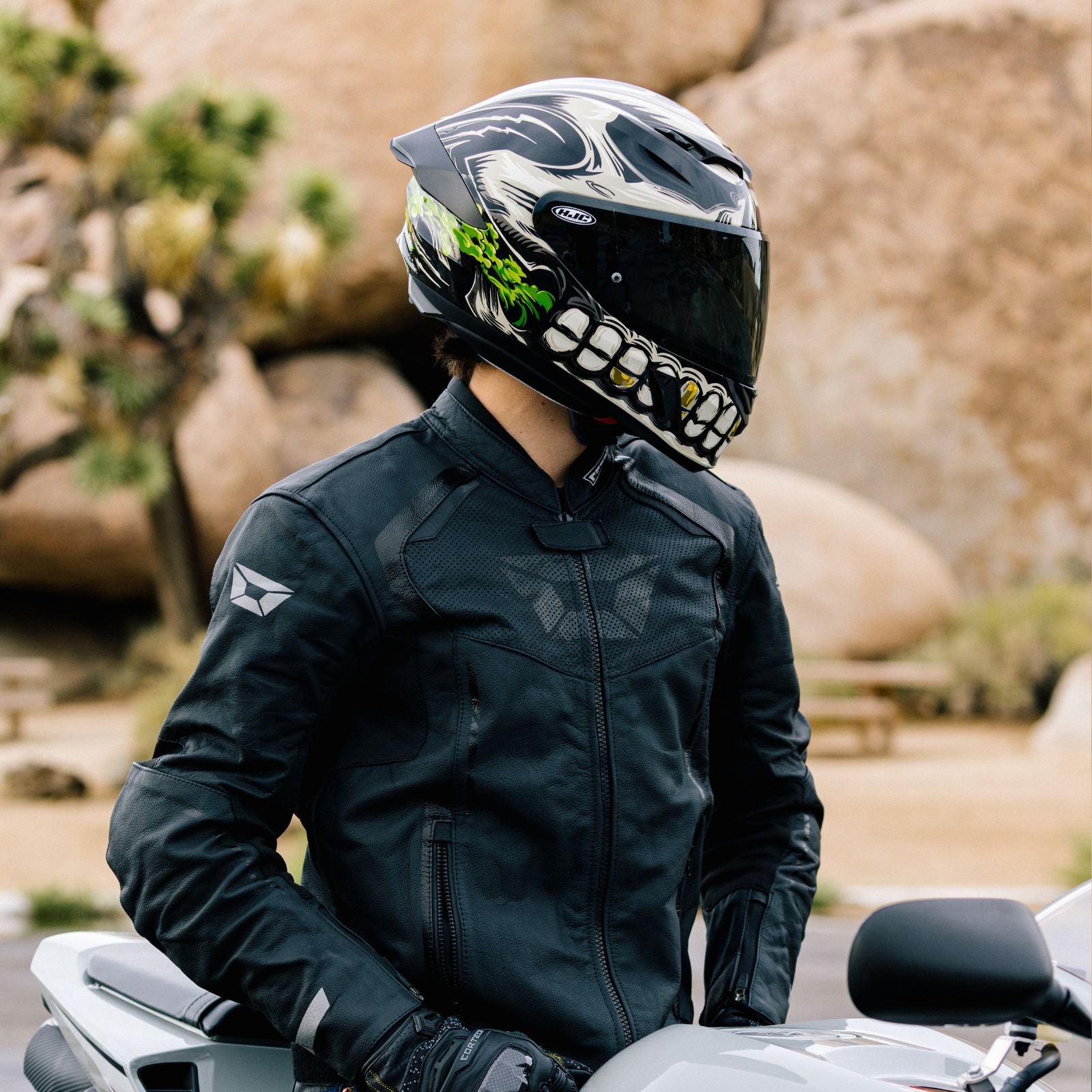 acid motorcycle helmet HJC i11 Acid Skull Helmet