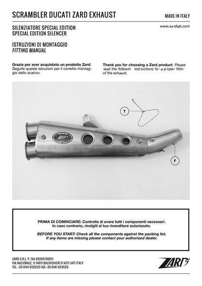 ZARD Exhaust Slip-On "Special Ed" Ducati Scrambler 800 2015-2016 - Adventure Parts