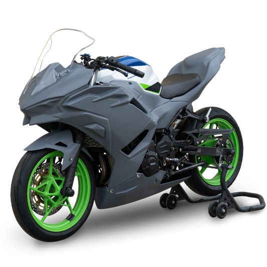 Hotbodies Racing Race Bodywork Primer Gray Kawasaki Ninja 500 2024+ - Adventure Parts