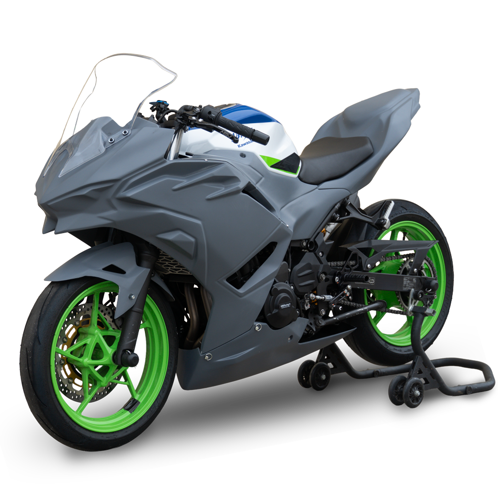 Hotbodies Racing Race Bodywork Primer Gray Kawasaki Ninja 500 2024+ - Adventure Parts