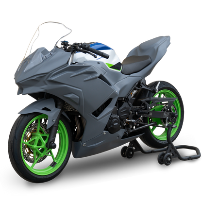 Hotbodies Racing Race Bodywork Primer Gray Kawasaki Ninja 500 2024+ - Adventure Parts