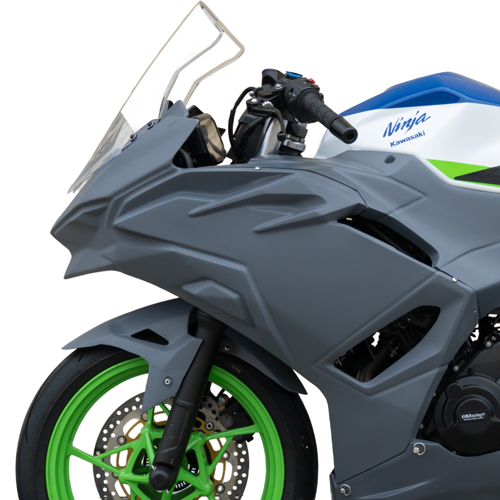 Hotbodies Racing Race Bodywork Primer Gray Kawasaki Ninja 500 2024+ - Adventure Parts