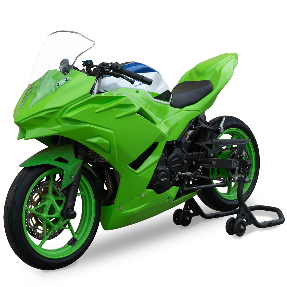 Hotbodies Racing Race Bodywork Color Form Green Kawasaki Ninja 500 2024+ - Adventure Parts