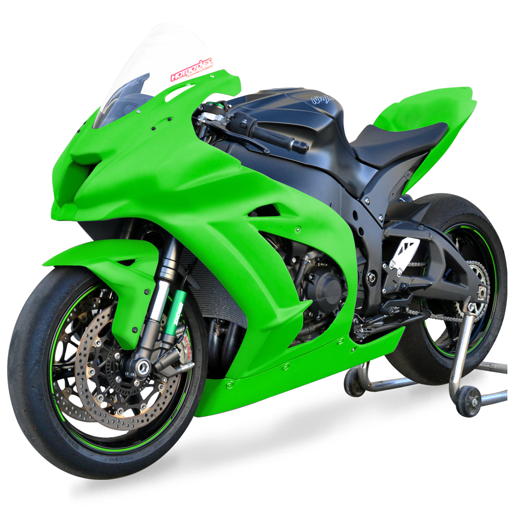 Hotbodies Racing Race Bodywork – ColorForm Green Kawasaki ZX10R/RR 2016-2020 - Adventure Parts