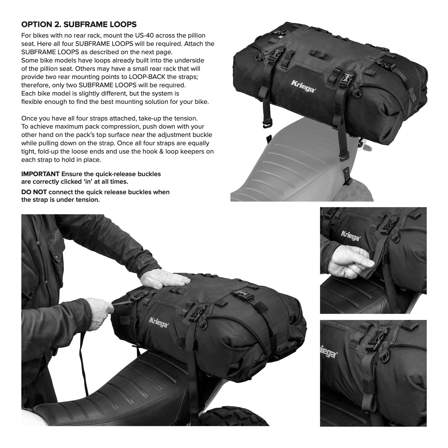 Kriega US-40 Rackpack Motorcycle Drypack