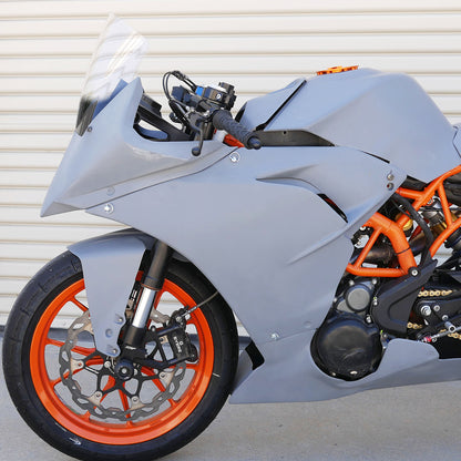 Hotbodies Racing Race Bodywork w/RAM AIR Primer Gray KTM RC390R 2014-2021 - Adventure Parts