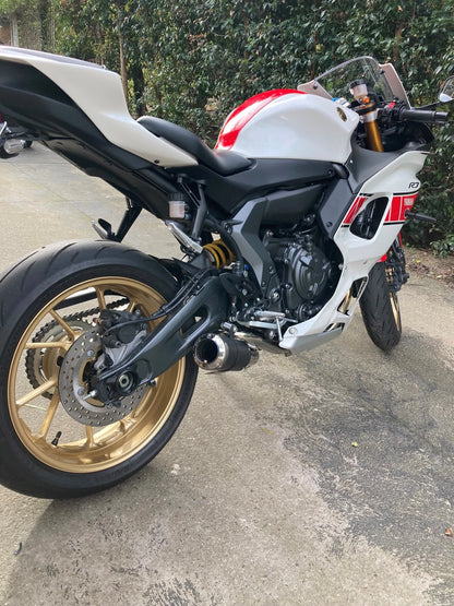 Vandemon Titanium Exhaust System Carbon Muffler Yamaha MT07 FZ07 XSR700 2014-2024