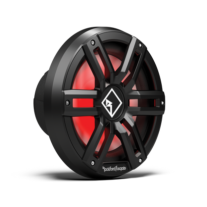 Rockford Fosgate M2 10" DVC 2Ω Color Optix™ Infinite Baffle Marine Subwoofer: Black Gen-2