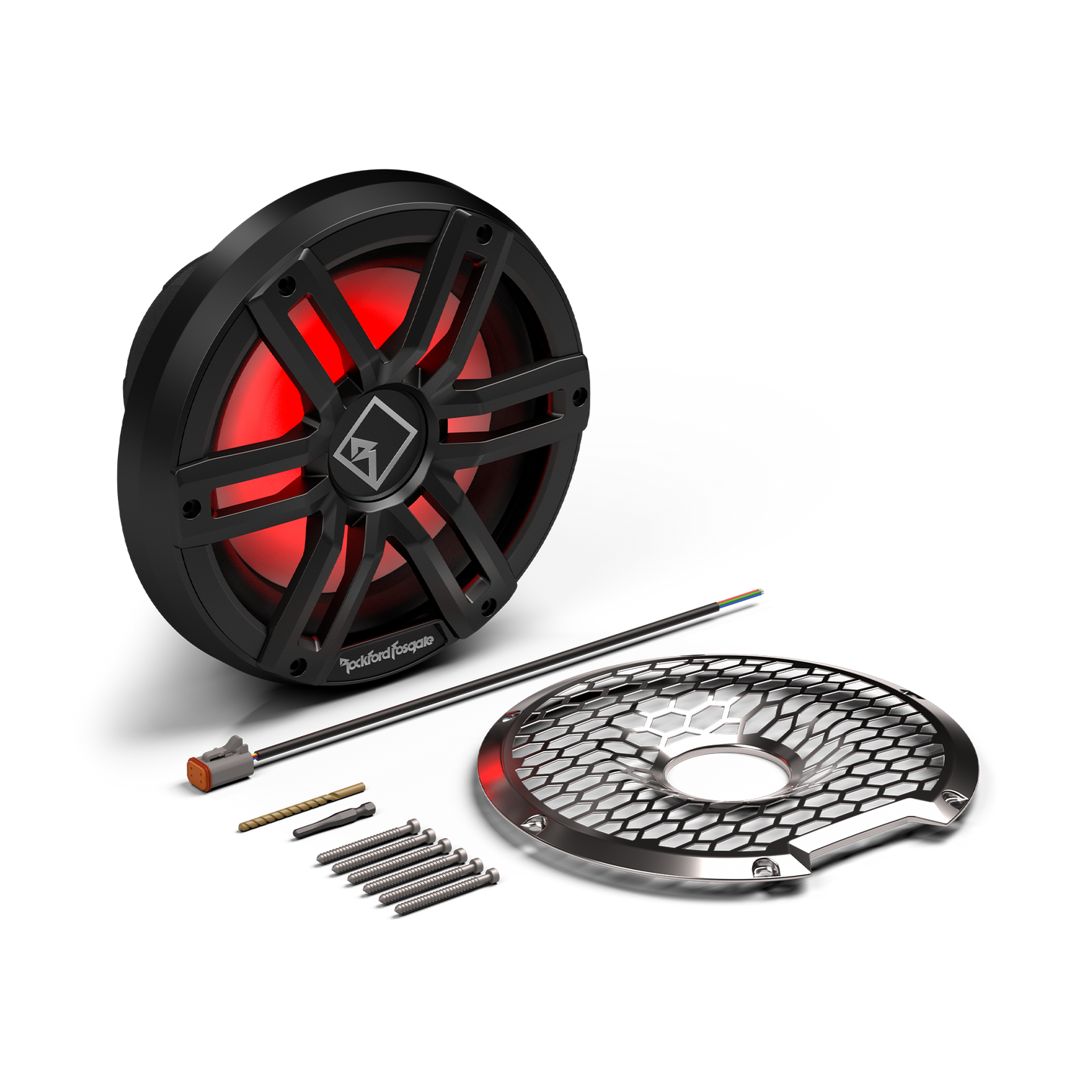 Rockford Fosgate M2 10" DVC 2Ω Color Optix™ Infinite Baffle Marine Subwoofer: Black Gen-2
